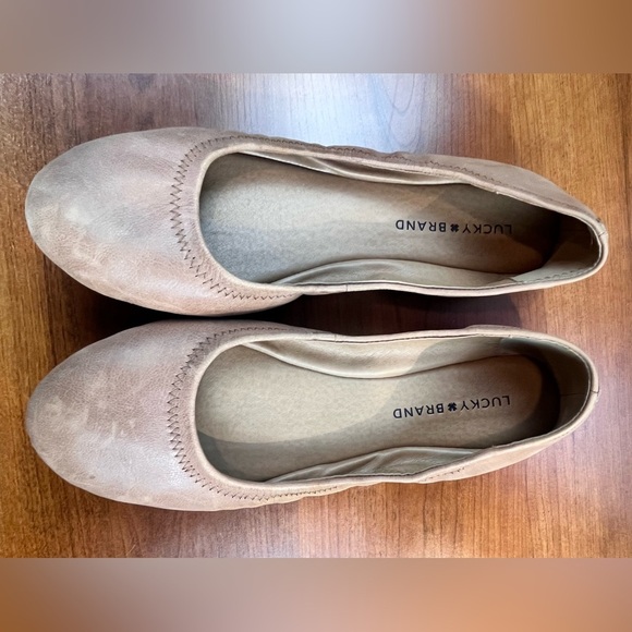Lucky Brand Emmie Leather Ballet Flats Size 9 Excellent Condition - Picture 1 of 15